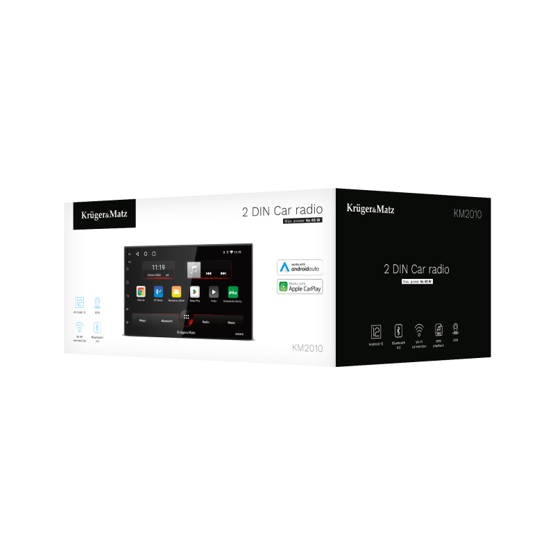 Radio Samochodowe Kruger&Matz KM2010 CarPlay/AndroidAuto