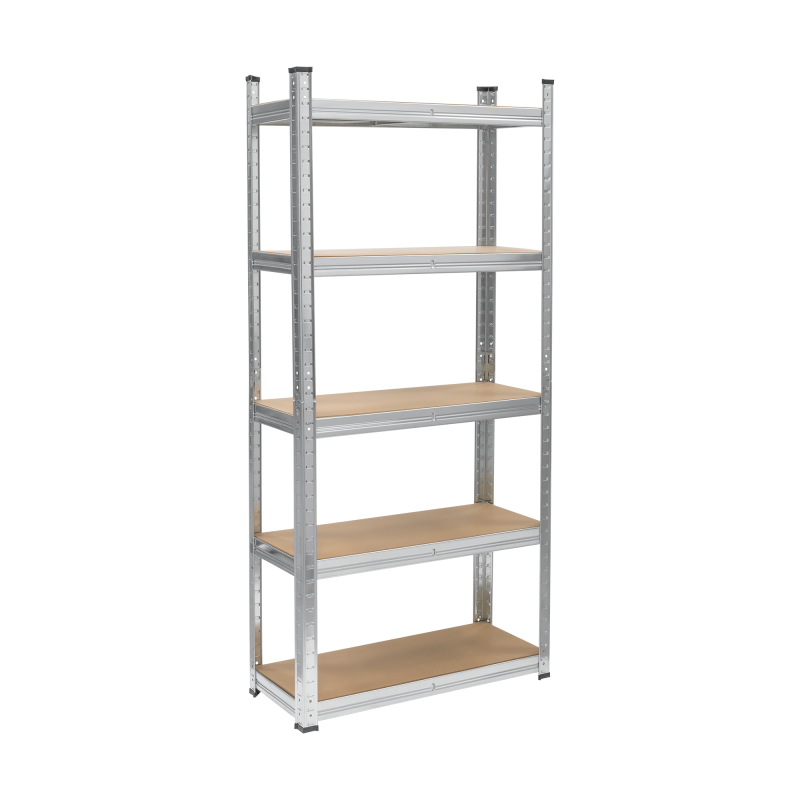 Regał metalowy magazynowy 150x70x30 srebrny Rebel