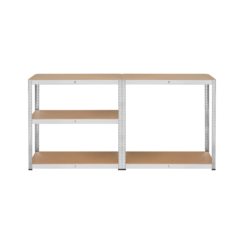 Regał metalowy magazynowy 180x90x40 srebrny Rebel