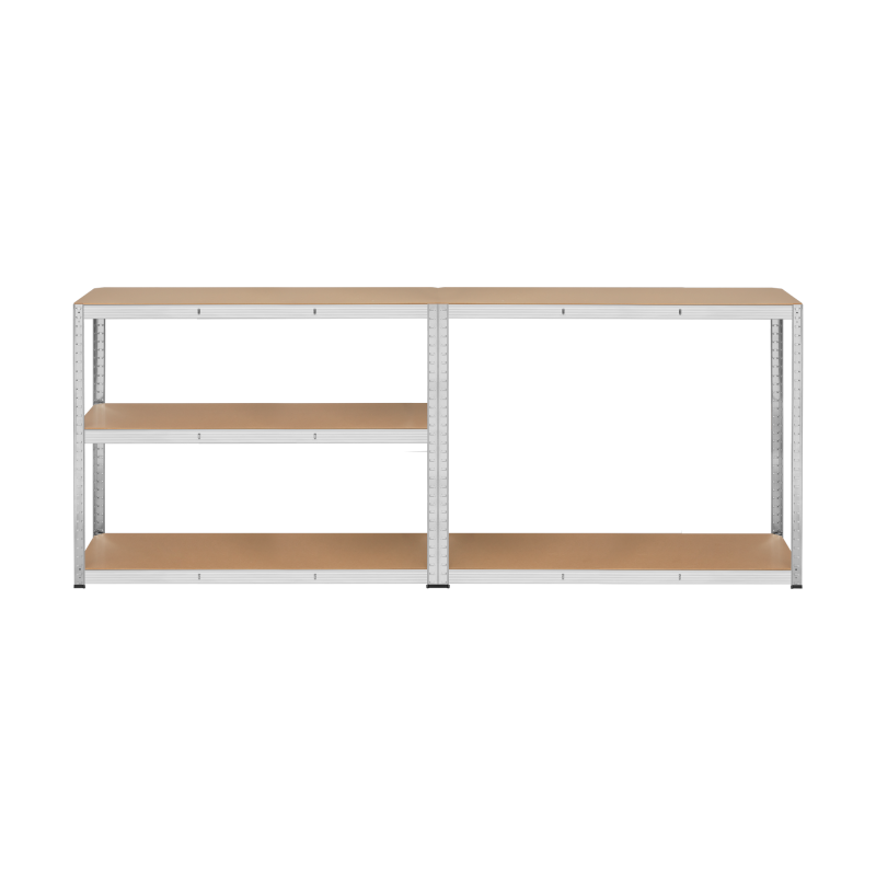 Regał metalowy magazynowy 205x120x45 srebrny Rebel