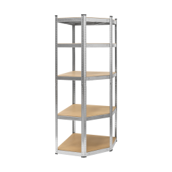 Regał metalowy magazynowy narożny 180x40x70 srebrny Rebel