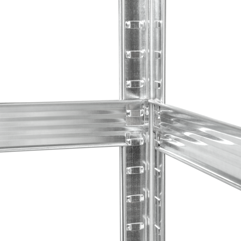 Regał metalowy magazynowy narożny 180x40x70 srebrny Rebel