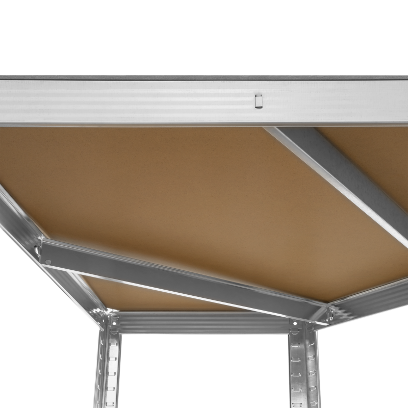 Regał metalowy magazynowy narożny 180x40x70 srebrny Rebel