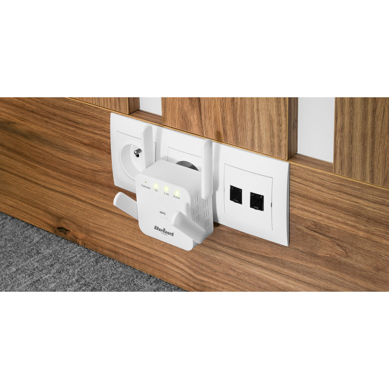 Repeater - wzmacniacz sieci bezprzewodowej 2.4+5 GHz Rebel