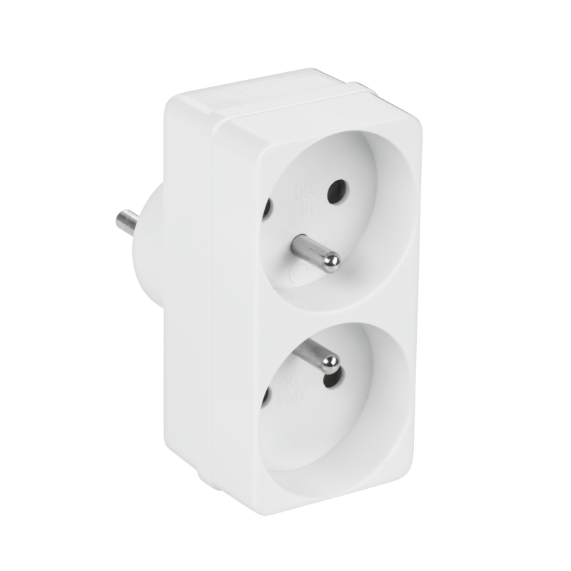 Rozgałęziacz sieciowy Rebel 1 wtyk / 2 gniazda