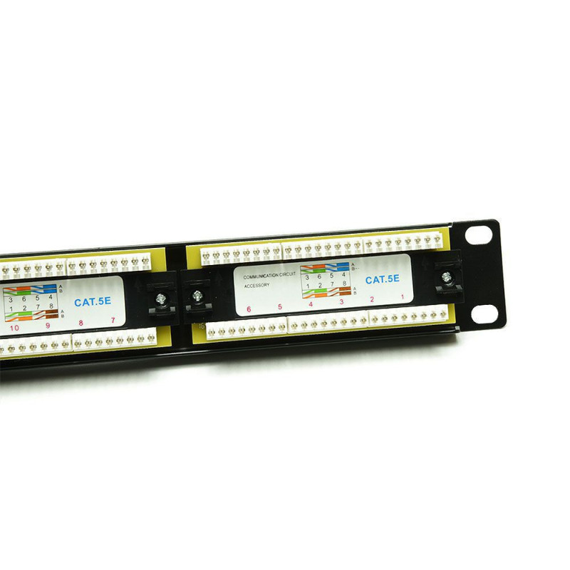 PATCH PANEL 19" UTP KAT. 5e 24 PORTY 1U BEZ PODPORY D-LAN