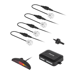 Samochodowe czujniki parkowania z wyświetlaczem (tył) Peiying – białe