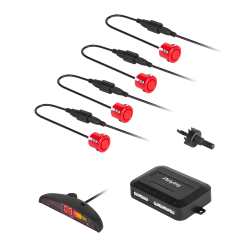 Samochodowe czujniki parkowania z wyświetlaczem (tył) Peiying – czerwone