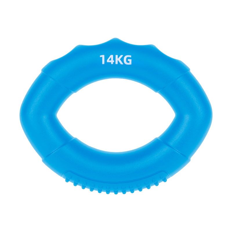 Silikonowy ściskacz do rąk do rehabilitacji rąk, 0 - 14 kg , niebieski , REBEL ACTIVE