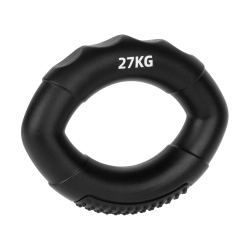 Silikonowy ściskacz do rąk do rehabilitacji rąk, 0 - 27 kg , czarny , REBEL ACTIVE