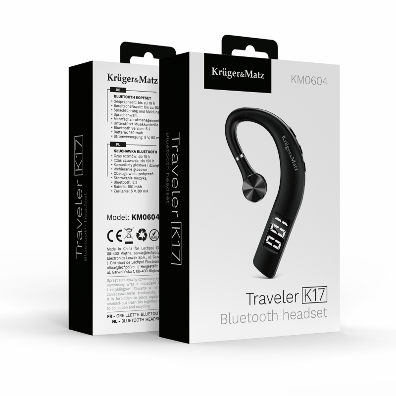 Słuchawka Bluetooth Kruger&Matz Traveler K17