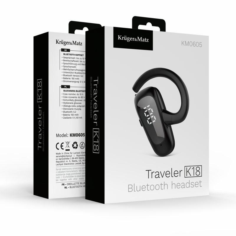 Słuchawka Bluetooth Kruger&Matz Traveler K18