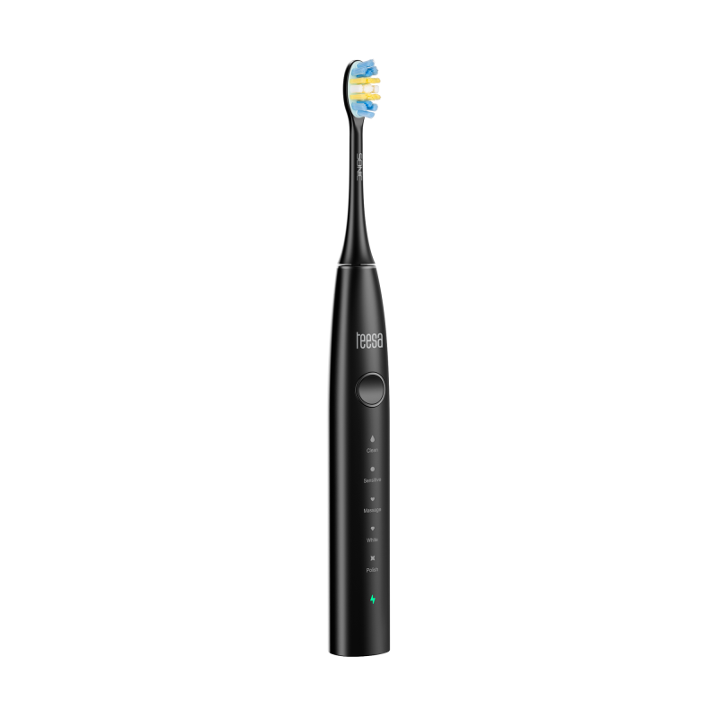 Soniczna szczoteczka do zębów TEESA SONIC 2 czarna , 5 trybów pracy, etui podróżne , USB typ C