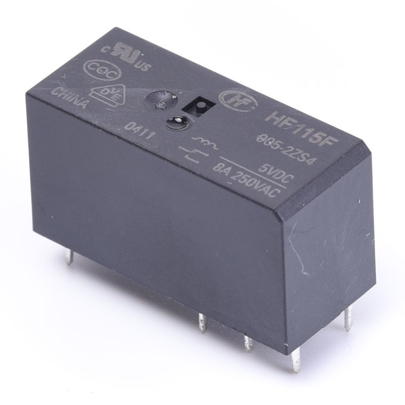 PRZEKAŹNIK 5V DC 2x8A PRZEŁĄCZNY ODP. RM84P HF115F-005-2ZS4