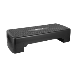 Step do aerobiku i ćwiczeń fitness, 2 stopnie, 68cm, czarny, REBEL ACTIVE