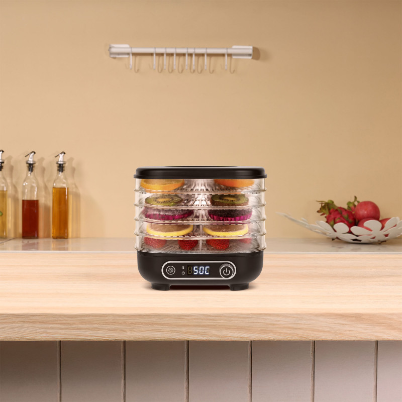Suszarka do grzybów , warzyw , owoców , 300W , 5 sit , wyświetlacz , termoobieg , TEESA