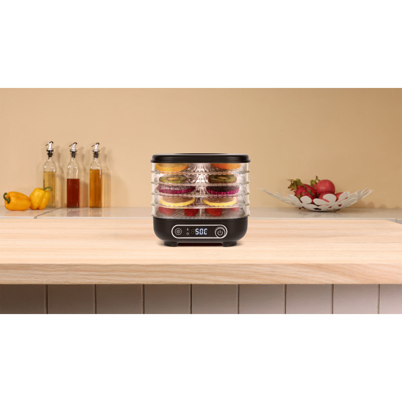 Suszarka do grzybów , warzyw , owoców , 300W , 5 sit , wyświetlacz , termoobieg , TEESA