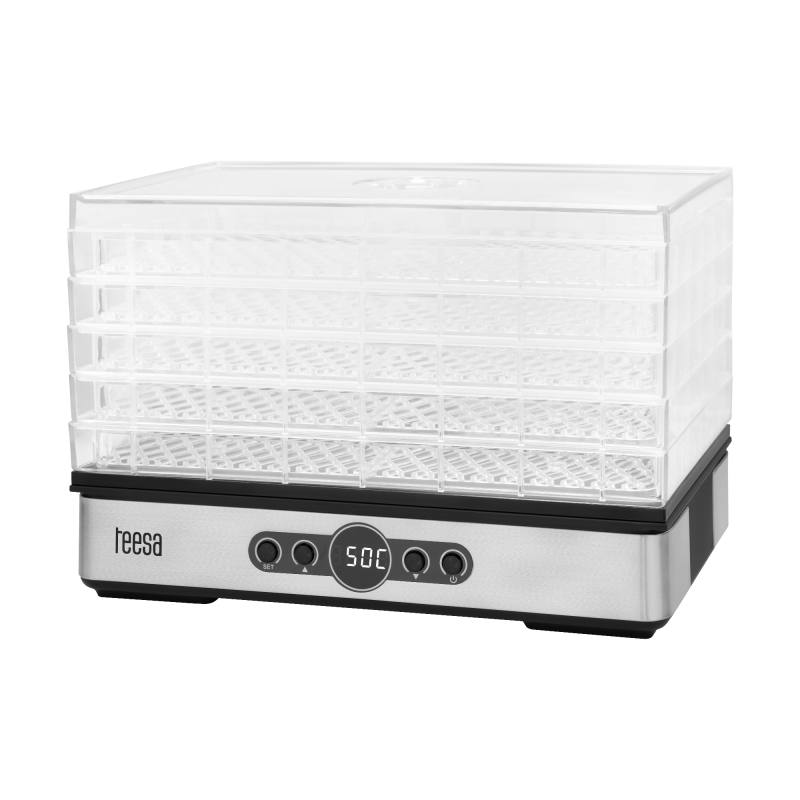 Suszarka do grzybów , warzyw , owoców , 400W , 5 sit, wyświetlacz, termoobieg, TEESA