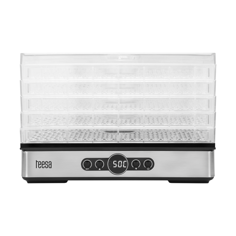 Suszarka do grzybów , warzyw , owoców , 400W , 5 sit, wyświetlacz, termoobieg, TEESA