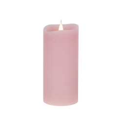 Świeca woskowa LED średnia rustic pink