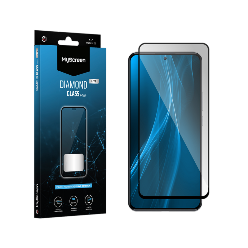 Szkło ochronne MyScreen DIAMOND GLASS LITE edge FULL GLUE czarne Samsung Galaxy S22+/S23+