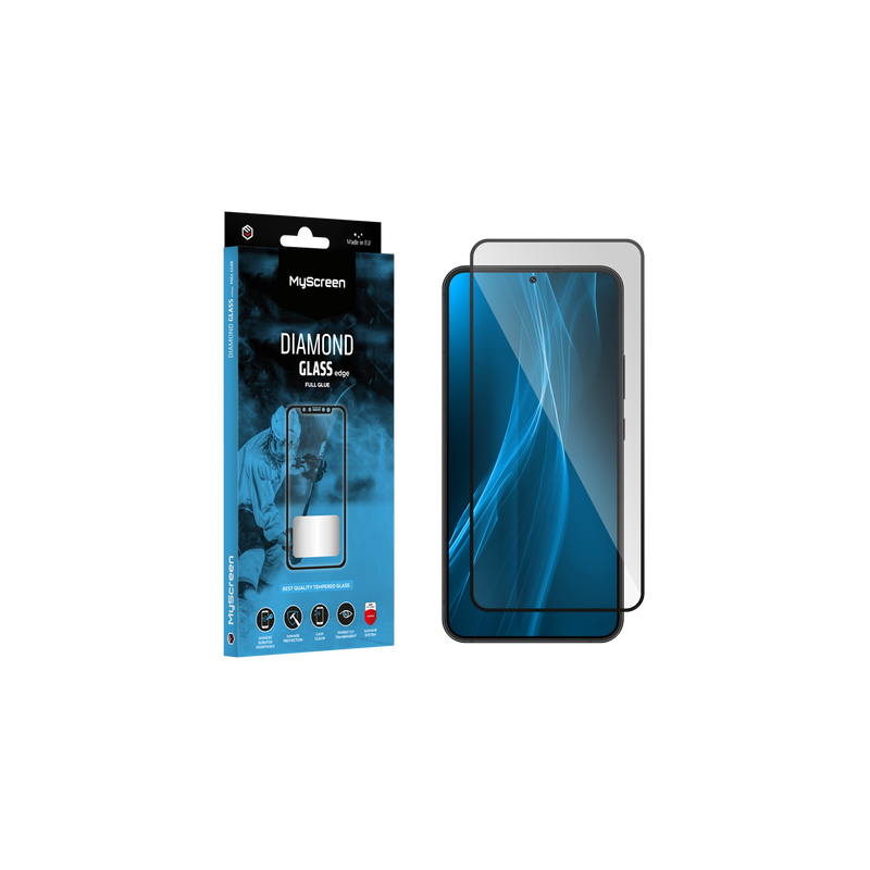 Szkło ochronne MyScreen DIAMOND GLASS LITE edge FULL GLUE czarne Samsung Galaxy S22/S23