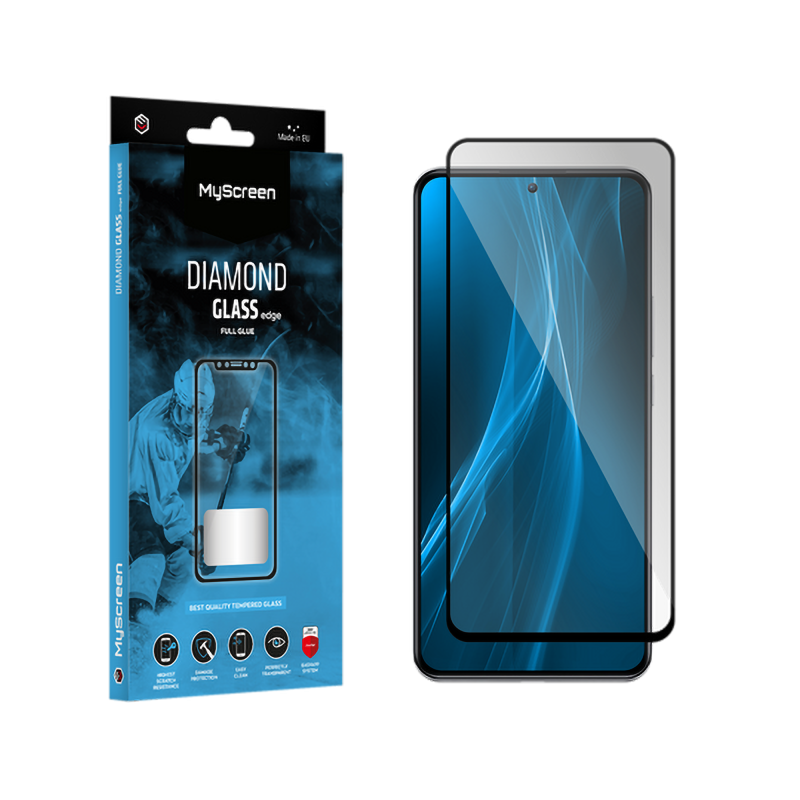 Szkło ochronne MyScreen DIAMOND GLASS LITE edge FULL GLUE czarne Samsung Galaxy S23 FE