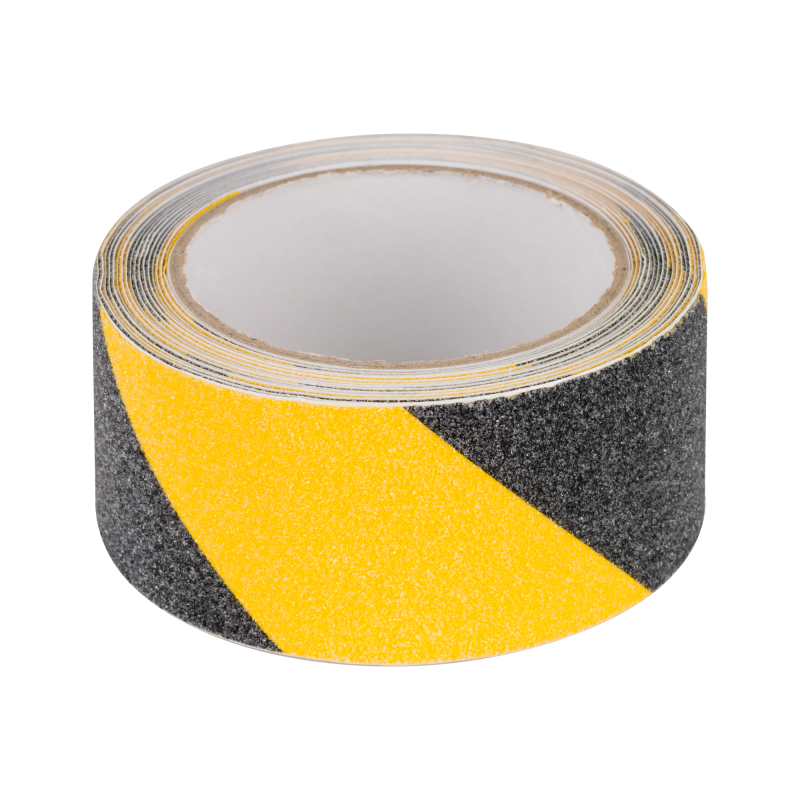 Taśma antypoślizgowa REBEL (0,75 mm x 50 mm x 5 m) czarno-żółta