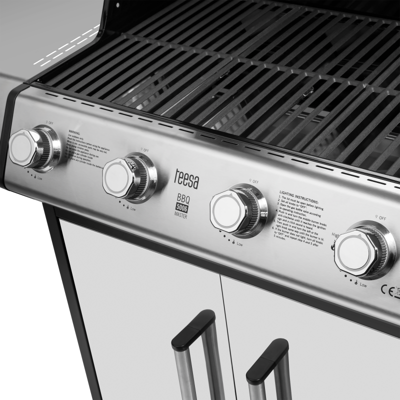 Teesa BBQ 5006 MASTER grill gazowy - 5 palników- miejsce na butlę