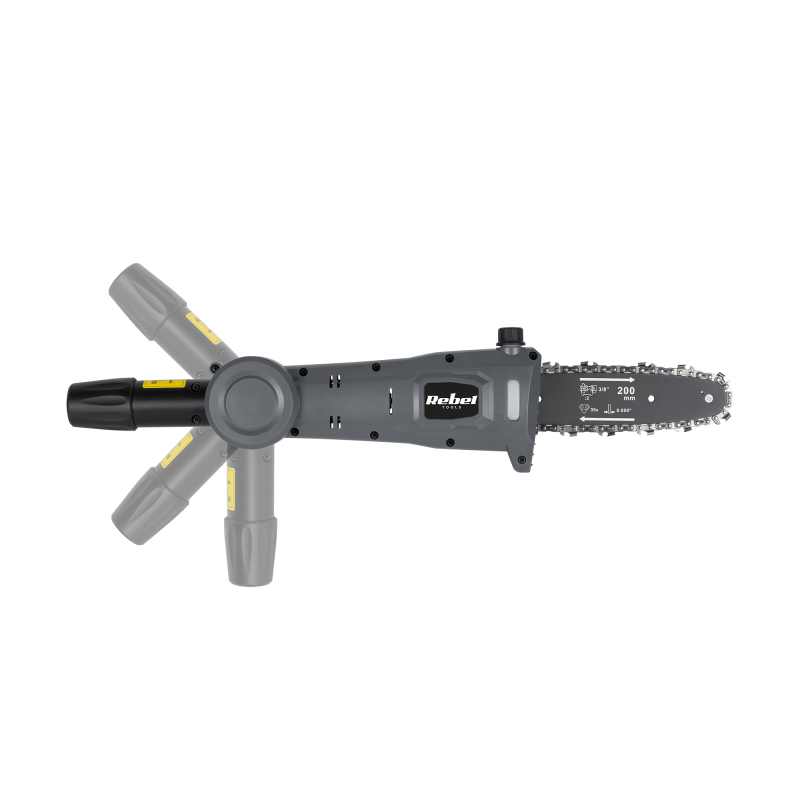 Teleskopowe nożyce akumulatorowe + piła 2w1 Rebel