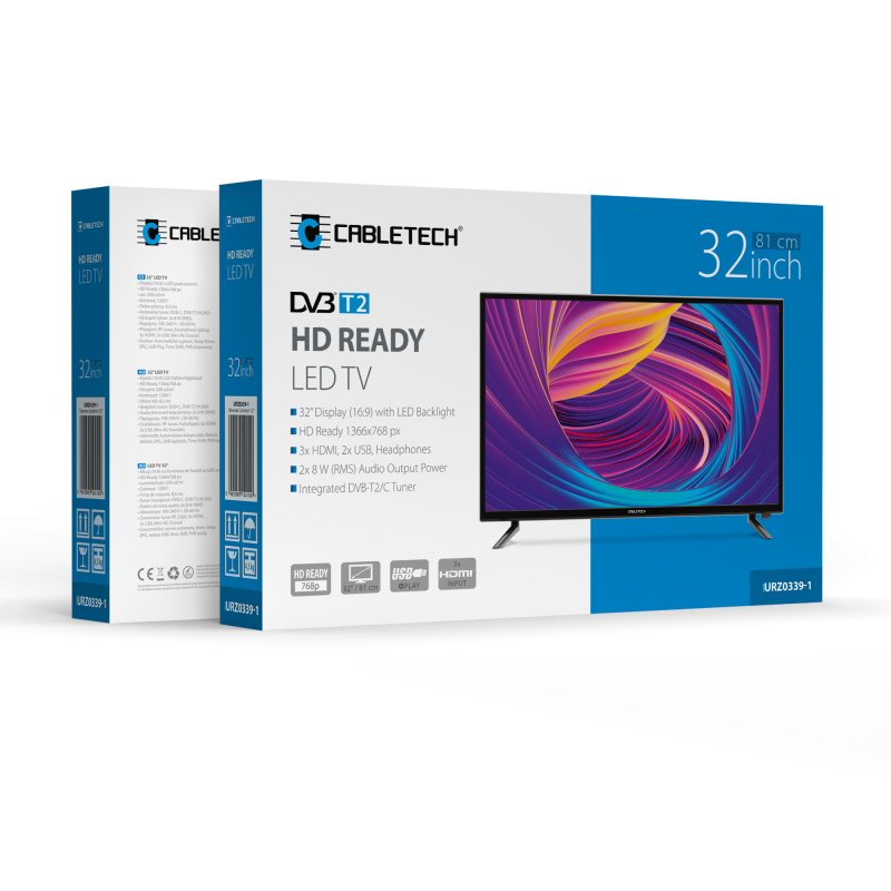 Telewizor Cabletech 32" DVB-T2 H.265 HEVC