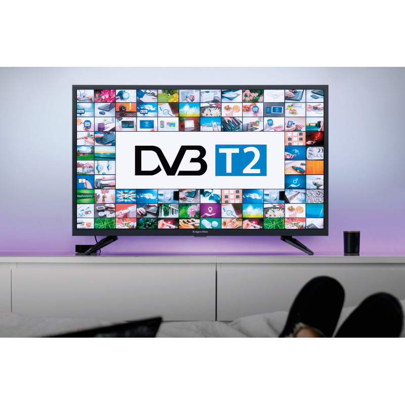 Telewizor Kruger&Matz 24" HD DVB-T2 H.265 HEVC 230/12V