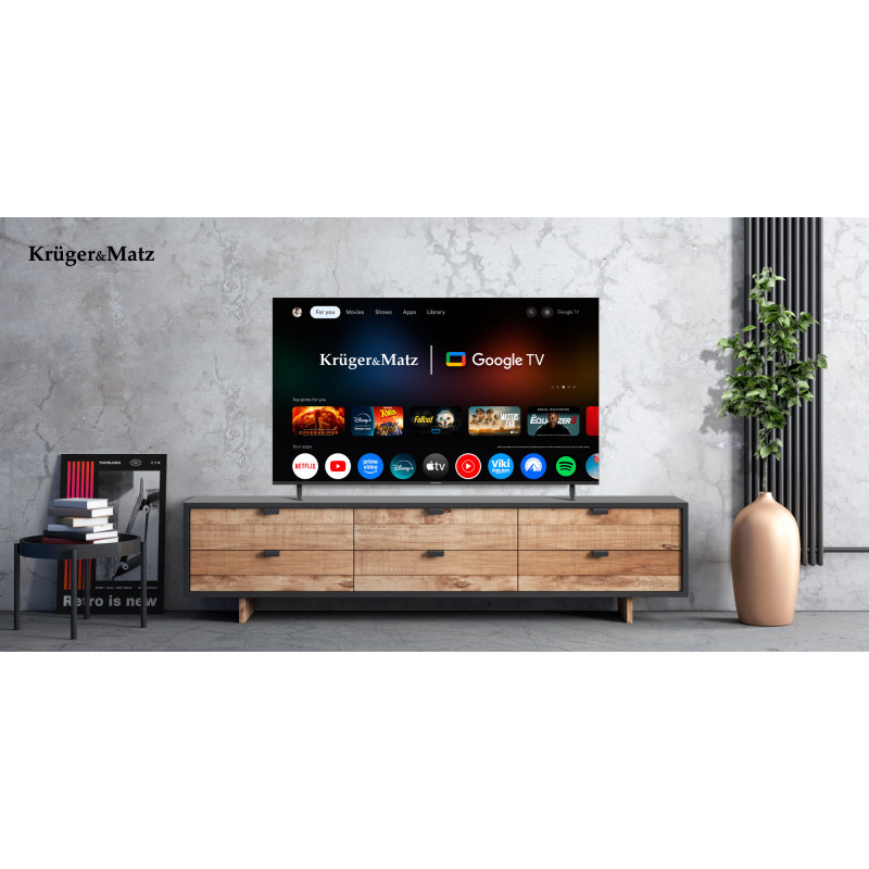 Telewizor Kruger&Matz 50" UHD Google TV 5.0 DVB-T2/T/C H.265 HEVC