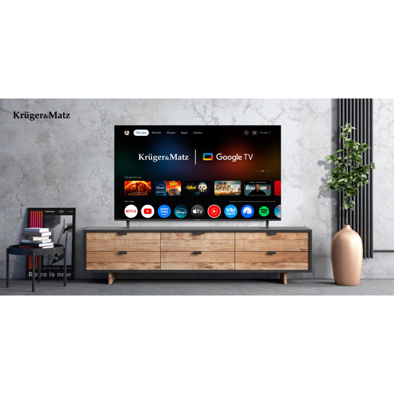 Telewizor Kruger&Matz 65" UHD Google TV 5.0 DVB-T2/T/C H.265 HEVC