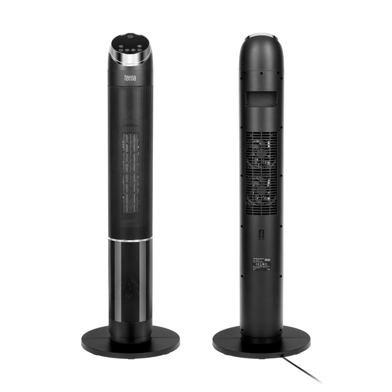 Termowentylator kolumnowy PTC Teesa z funkcją imitacji kominka