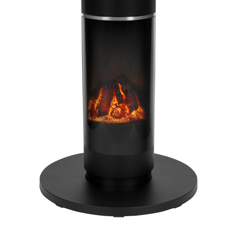 Termowentylator kolumnowy PTC Teesa z funkcją imitacji kominka