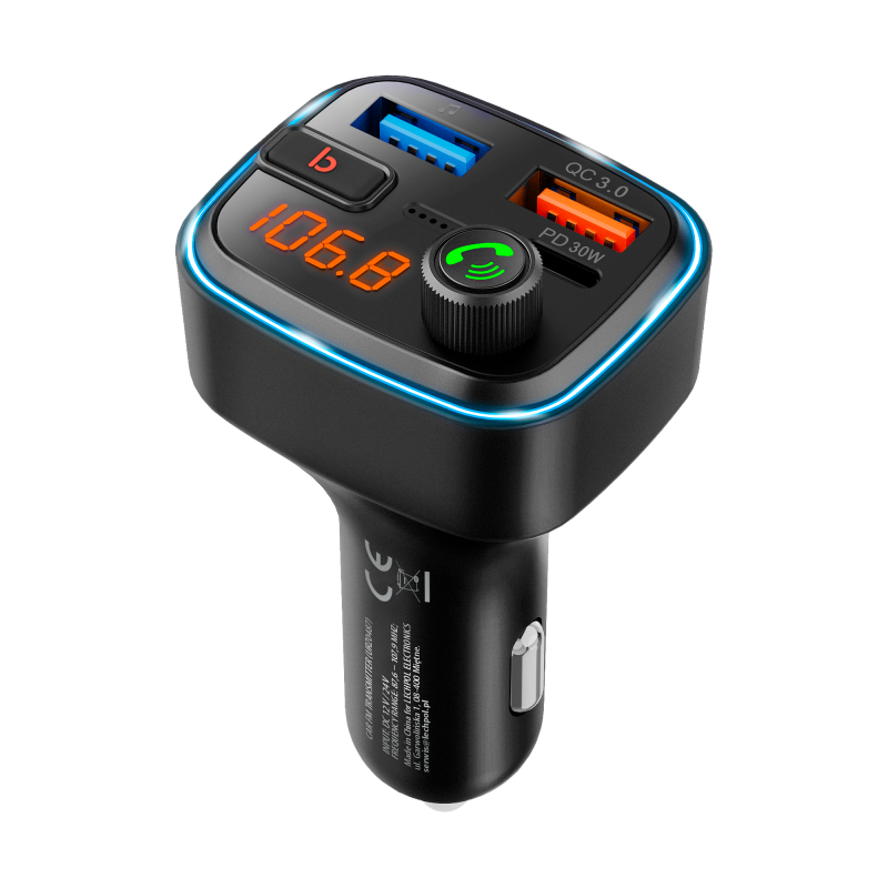 Transmiter samochodowy FM z funkcją bluetooth