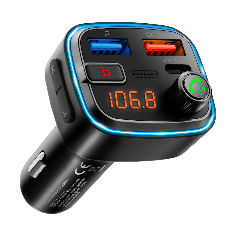 Transmiter samochodowy FM z funkcją bluetooth