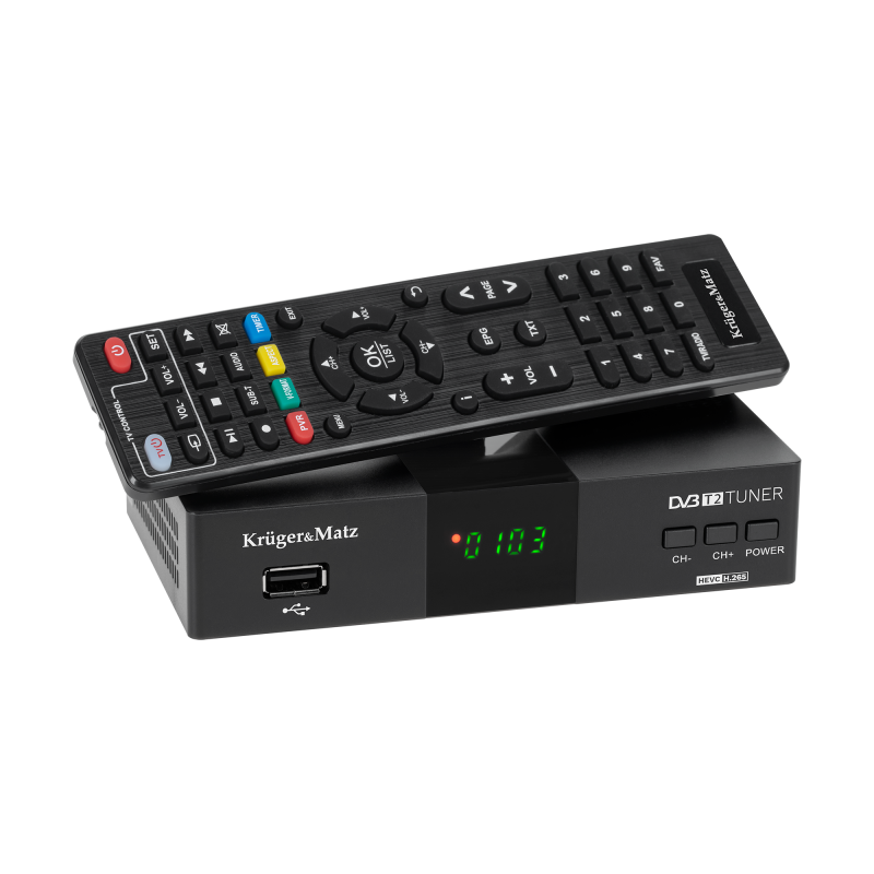 Tuner DVB-T2 H.265 HEVC Kruger&Matz