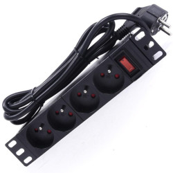 LISTWA ZASILAJĄCA - do szafy RACK 10"1U 1,8m