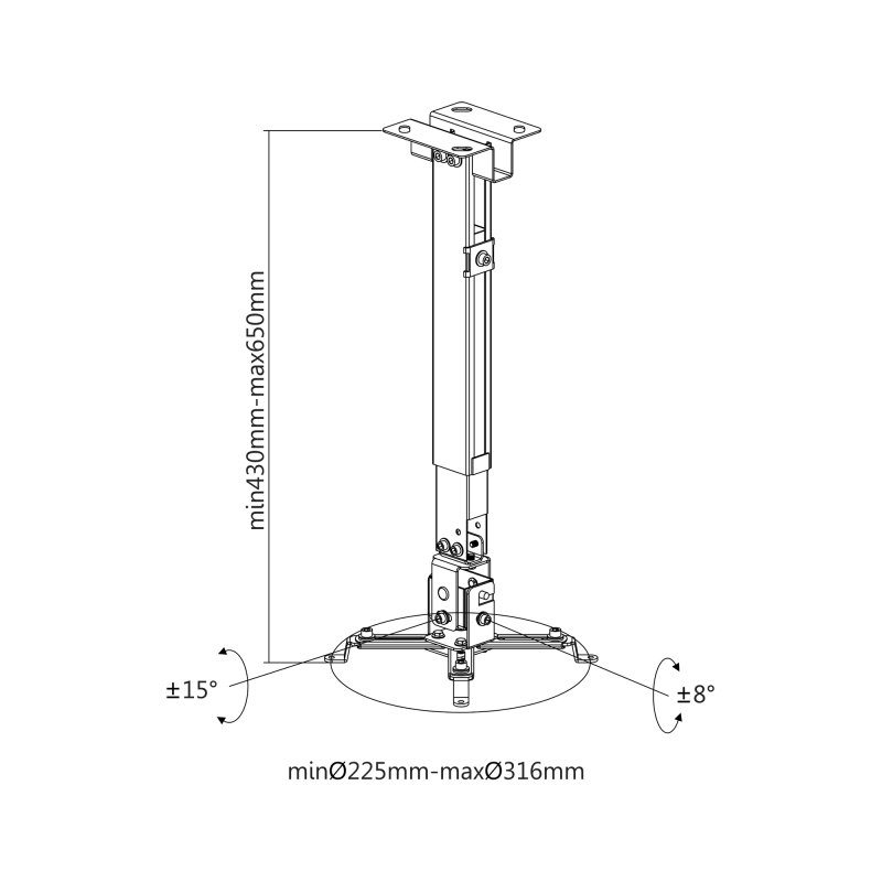 Uchwyt do projektorów do ściany