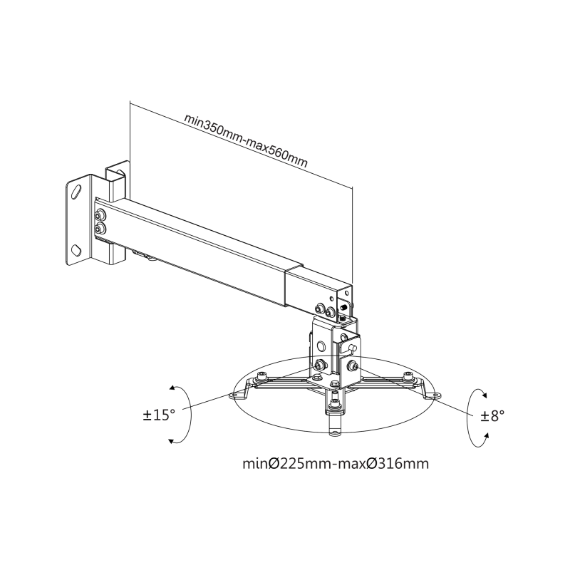Uchwyt do projektorów do ściany