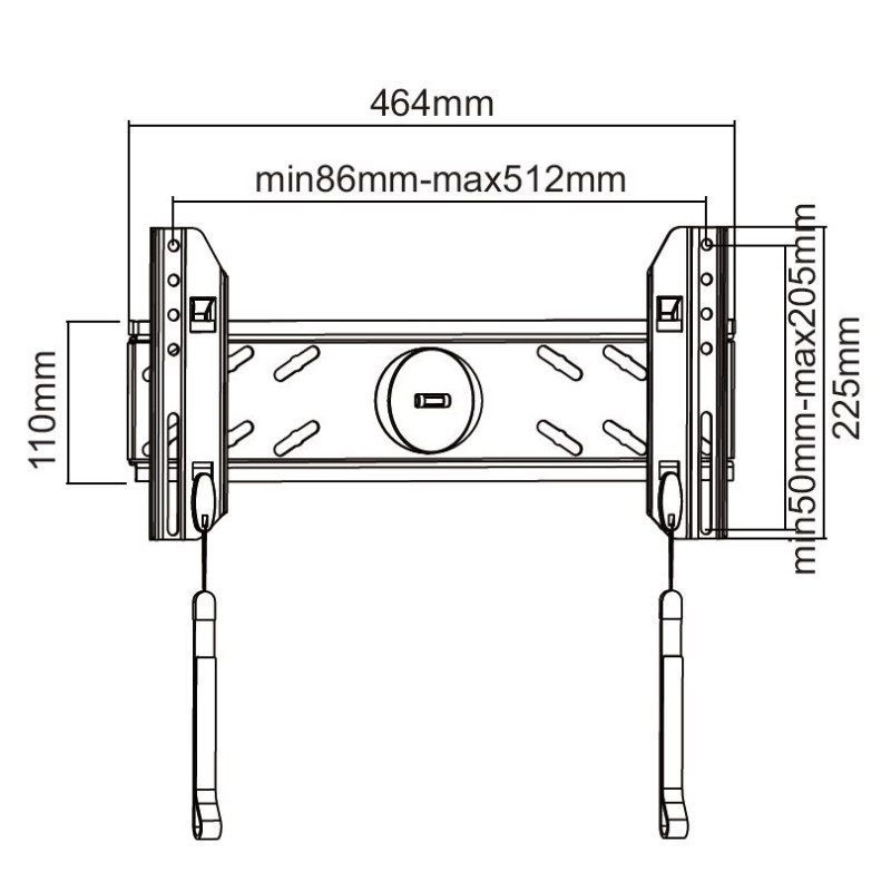 Uchwyt High Class do ściany 32-42 cali czarny LCD/PDP