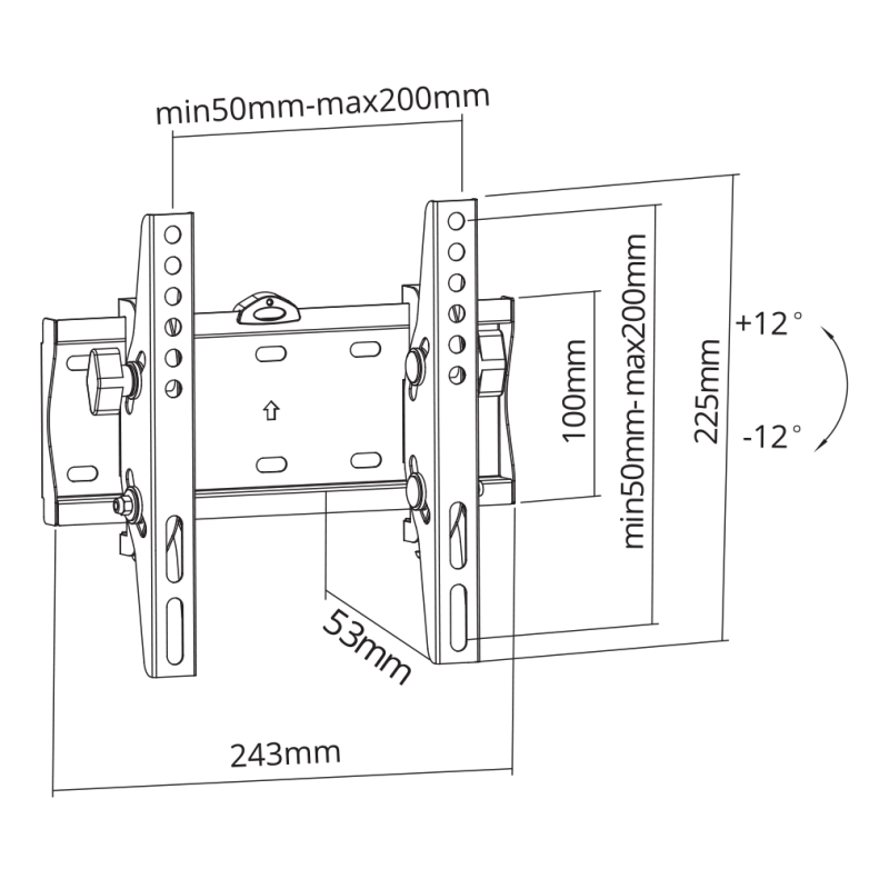 Uchwyt naścienny uniwersalny Kruger&Matz do LED TV (23-42") regulacja w pionie