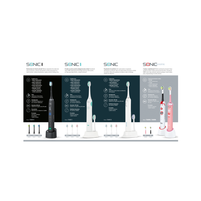 Ulotka Teesa Sonic Szczoteczki soniczne do zębów