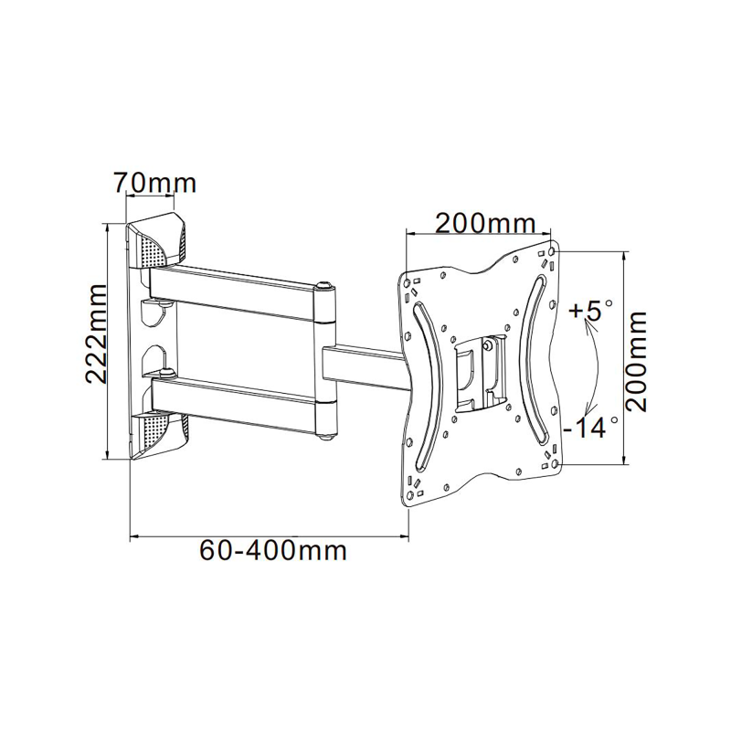 Uniwersalny uchwyt TV 13"-42" regulacja w pionie i w poziomie