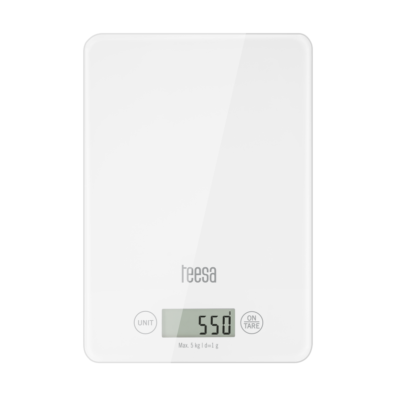 Waga kuchenna szklana biała