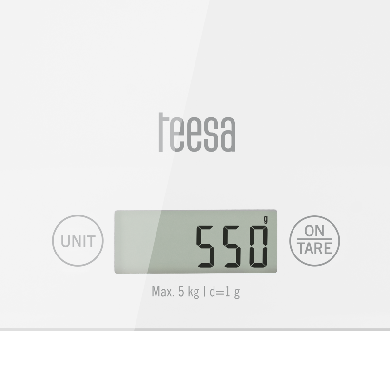 Waga kuchenna szklana biała