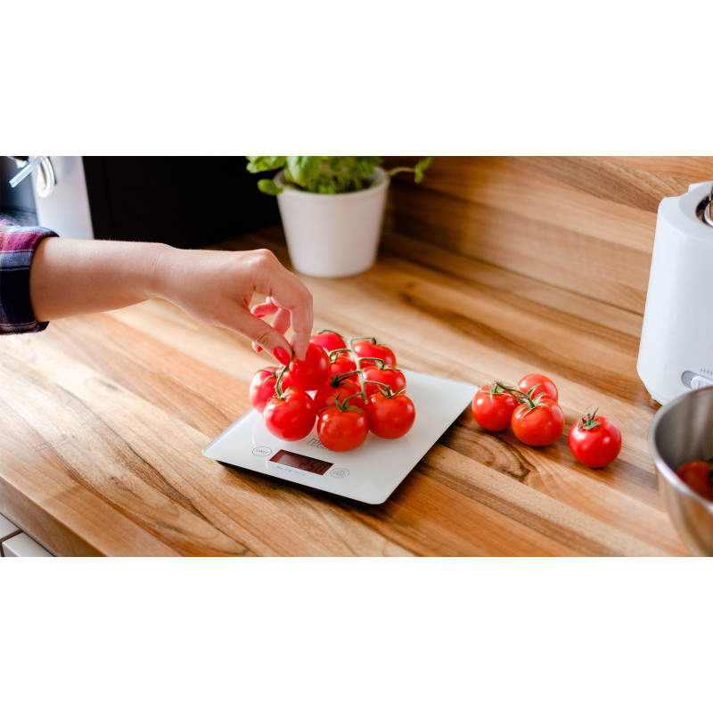 Waga kuchenna szklana biała