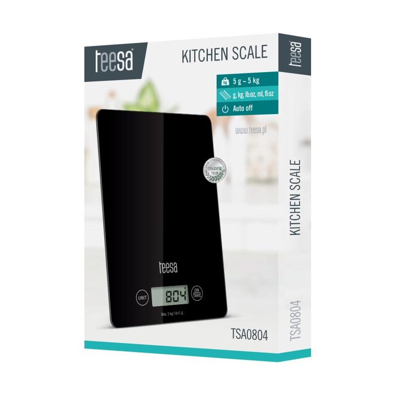 Waga kuchenna szklana czarna